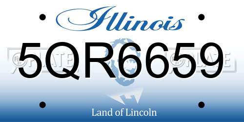 5QR6659 Illinois License Plate