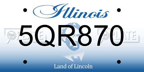 5QR870 Illinois License Plate