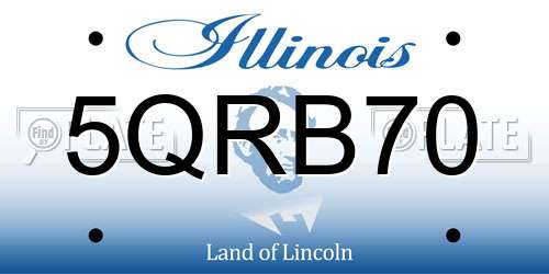5QRB70 Illinois License Plate