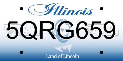 5QRG659 Illinois License Plate