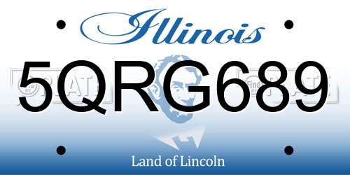 5QRG689 Illinois License Plate