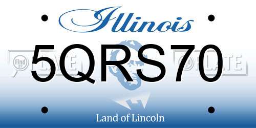 5QRS70 Illinois License Plate