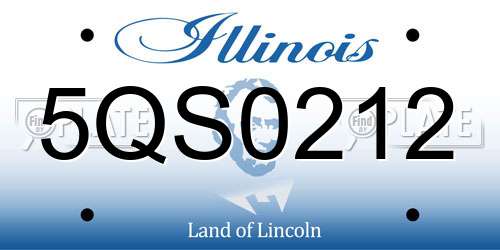 5QS0212 Illinois License Plate