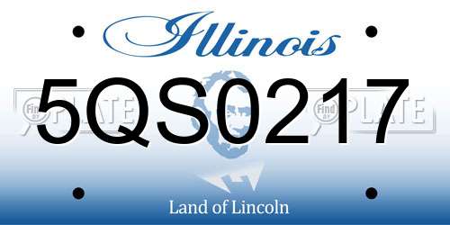 5QS0217 Illinois License Plate