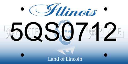 5QS0712 Illinois License Plate