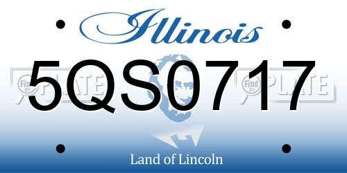 5QS0717 Illinois License Plate