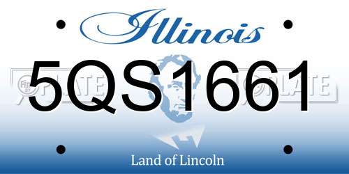 5QS1661 Illinois License Plate