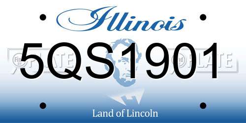 5QS1901 Illinois License Plate