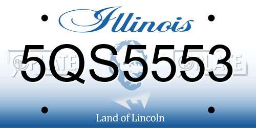 5QS5553 Illinois License Plate