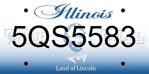 5QS5583 Illinois License Plate