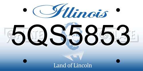 5QS5853 Illinois License Plate
