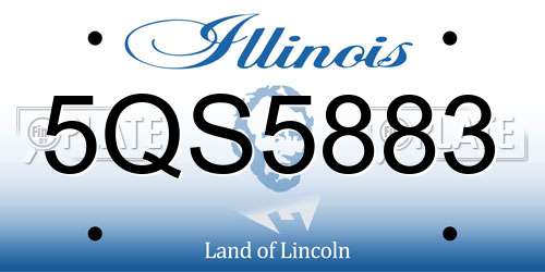 5QS5883 Illinois License Plate