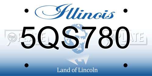 5QS780 Illinois License Plate