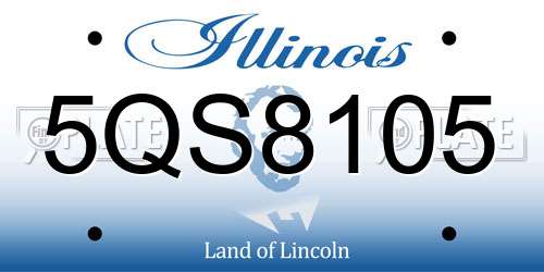 5QS8105 Illinois License Plate