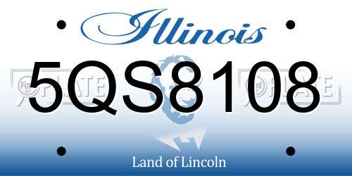 5QS8108 Illinois License Plate