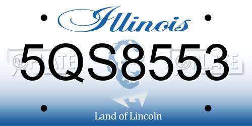 5QS8553 Illinois License Plate