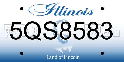 5QS8583 Illinois License Plate