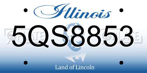 5QS8853 Illinois License Plate