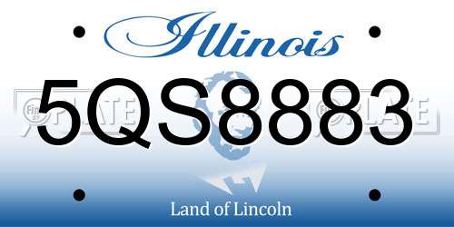 5QS8883 Illinois License Plate