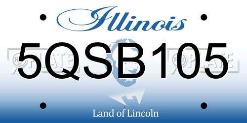 5QSB105 Illinois License Plate