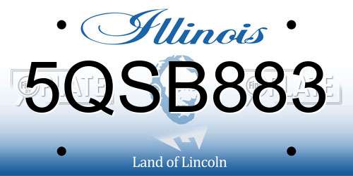 5QSB883 Illinois License Plate