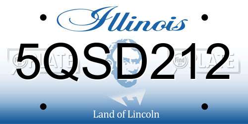 5QSD212 Illinois License Plate