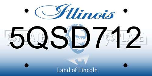 5QSD712 Illinois License Plate