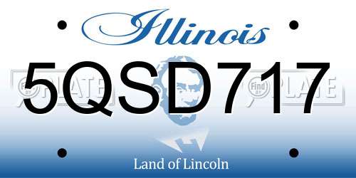 5QSD717 Illinois License Plate
