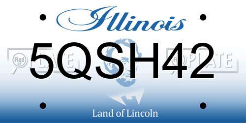 5QSH42 Illinois License Plate