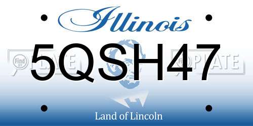 5QSH47 Illinois License Plate