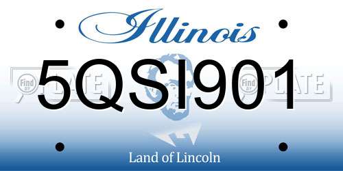 5QSI901 Illinois License Plate