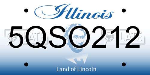 5QSO212 Illinois License Plate