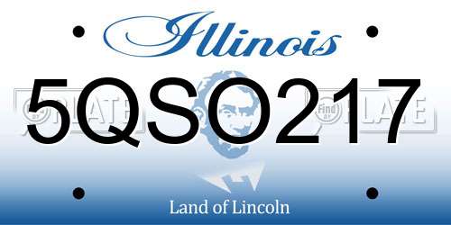 5QSO217 Illinois License Plate
