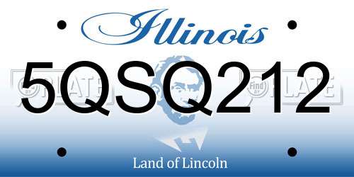 5QSQ212 Illinois License Plate