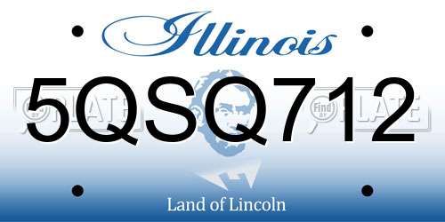 5QSQ712 Illinois License Plate