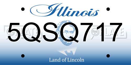 5QSQ717 Illinois License Plate