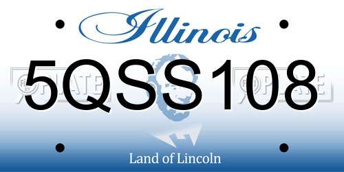 5QSS108 Illinois License Plate