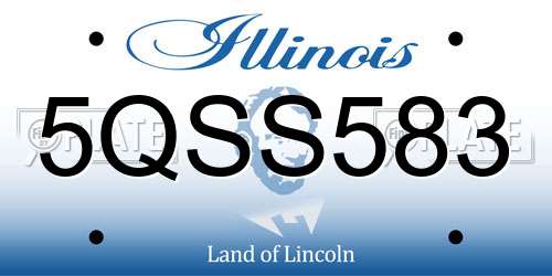 5QSS583 Illinois License Plate