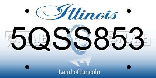 5QSS853 Illinois License Plate