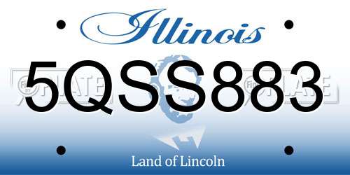 5QSS883 Illinois License Plate