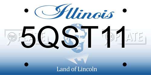 5QST11 Illinois License Plate