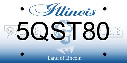 5QST80 Illinois License Plate