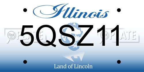5QSZ11 Illinois License Plate