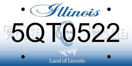5QT0522 Illinois License Plate