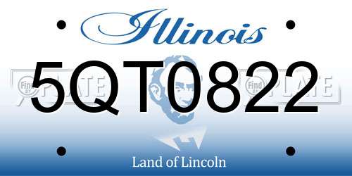 5QT0822 Illinois License Plate