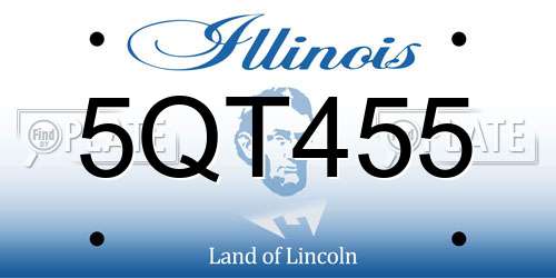 5QT455 Illinois License Plate