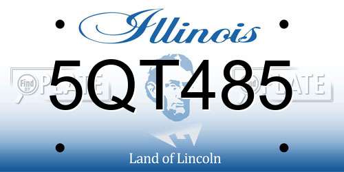 5QT485 Illinois License Plate