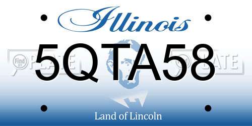 5QTA58 Illinois License Plate