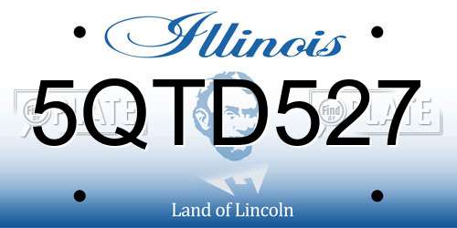 5QTD527 Illinois License Plate