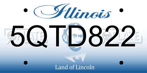 5QTD822 Illinois License Plate